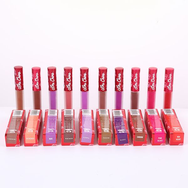 Einhorn-Flüssigkeit, 10 Farben, Lippenstift, matt, Damen-Lipgloss, Antihaft-Becher, verblasst nicht