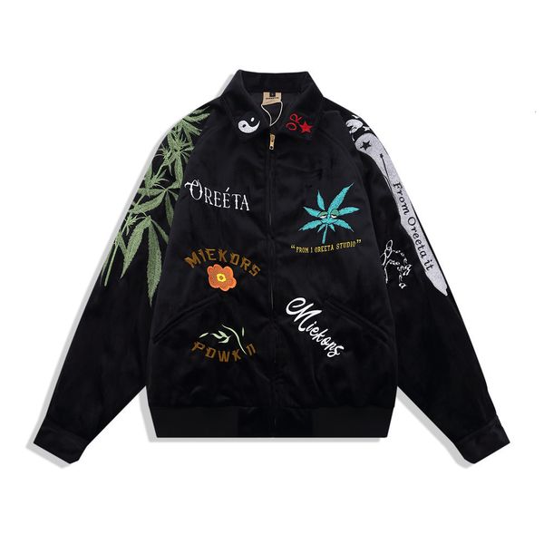 

men's hoodies & sweatshirts european and american fashion embroidered letter baseball suit of the high street men marks loose collar co, Black