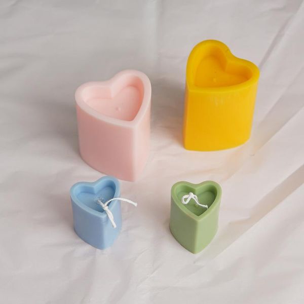 

craft tools heart-shaped candle plastic mold 3d love shape mould making