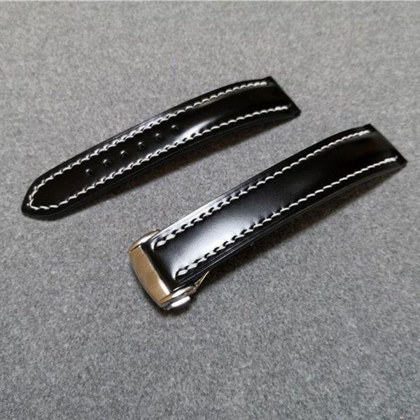 

watch bands 2021 cordovan strap 18mm 19mm 20mm 22mm genuine leather belt men custom band handmade horse hip watchbands, Black;brown