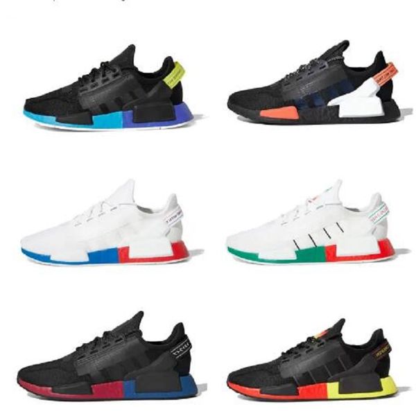 

mens womens running shoes nmd r1 v2 core triple white black mesh tokyo blue glow vapour pink light onix outdoor trainer coach designer shoe