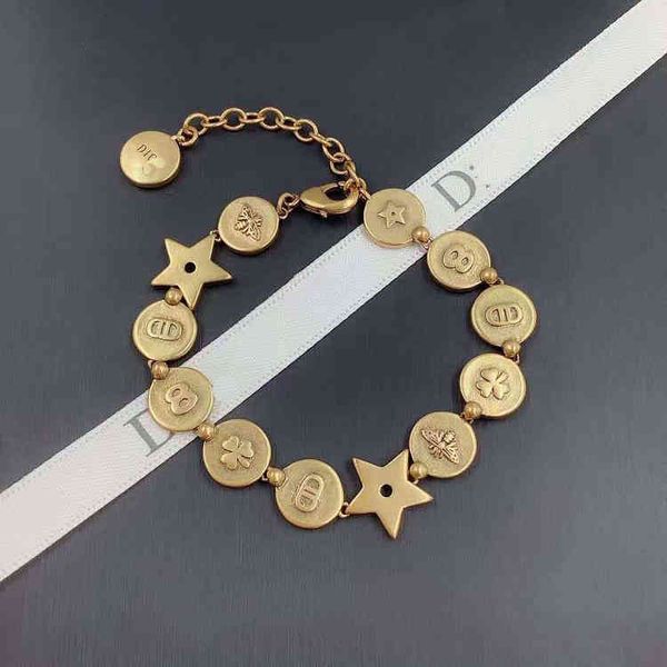

factory specials aa five pointed star bee bracelet made of brass, Black