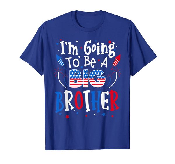 

big brother cute 4th of july pregnancy announcement gift t-shirt, White;black