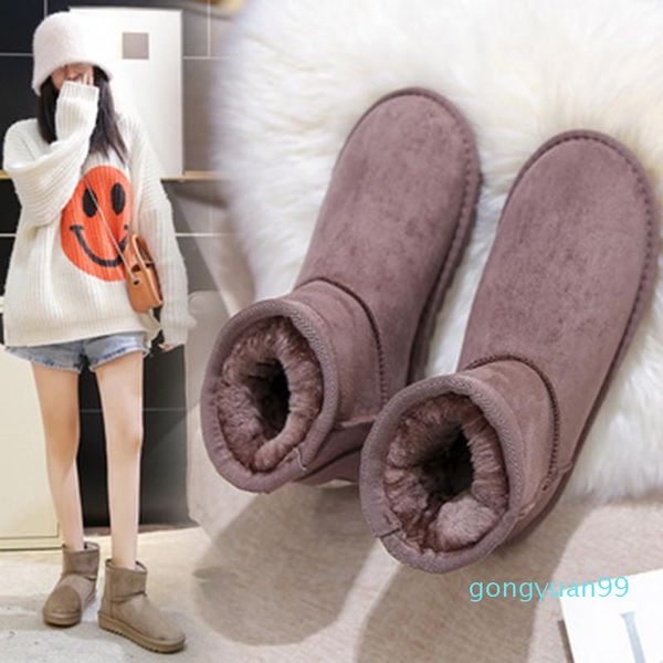 

boots 2021 winter snow women plus velvet warmth net red ins tide short tube cotton shoes thick bread g01, Black
