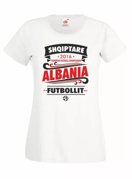 

t-shirt shirt women j1001 albanian national euro 2016 albania, White;black