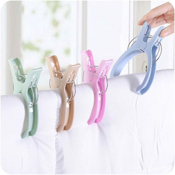 

clothing & wardrobe storage 1pcs plastic clothes pegs home organization beach towel clamp quilt laundry pins large size drying racks