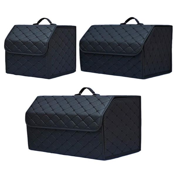 

multipurpose collapsible car trunk storage organizer with lid portable bag organize folding box
