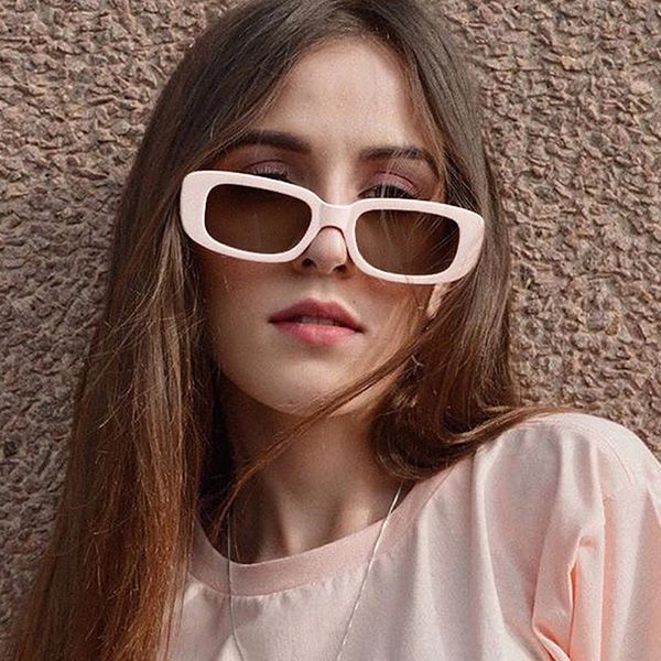 

luxury designer sunglasses colored zonnebril dames rechthoek trending products 2021 personalized square-frame fashion uv400, White;black
