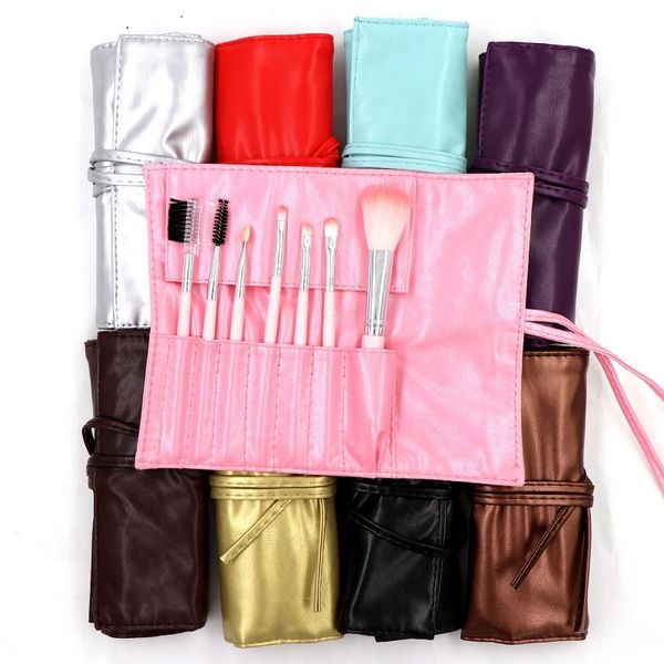 

dhl makeup brushes 7pcs set with bag powder brush kits face eye puff batch colorfulbrushes foundation brushes beauty cosmetics in stock
