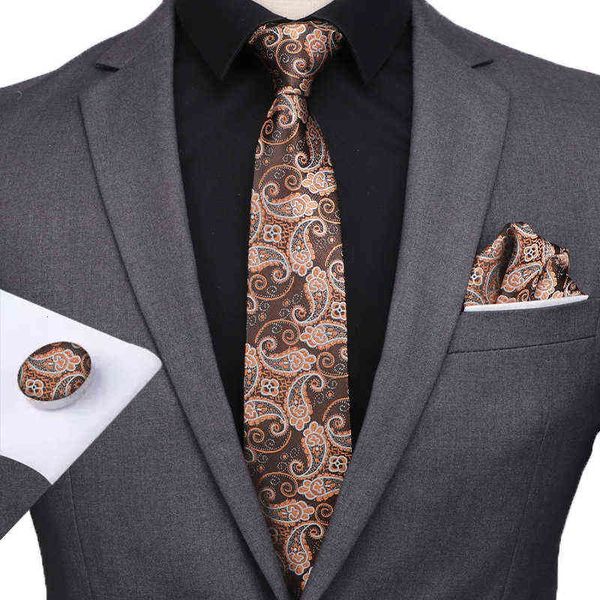 

2021 six piece trendy geometry men's tie, Blue;purple