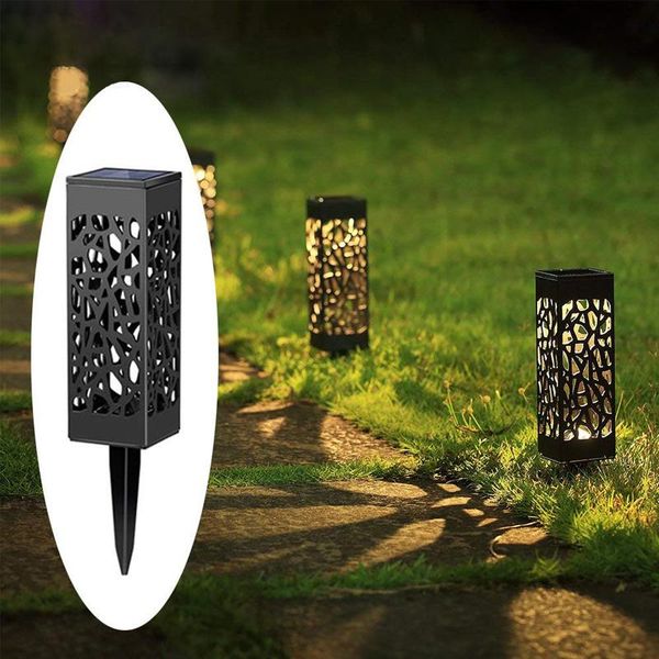 

outdoor lawn lights hollow spotlights solar yard garden view super bright light lamps