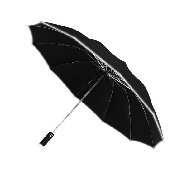 

umbrellas folding umbrella waterproof 10 reinforced ribs travel inverted with led light and reflective