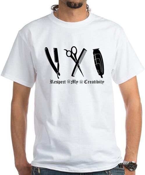 

men's t-shirts barber tools of the trade t-shirt cotton, White;black