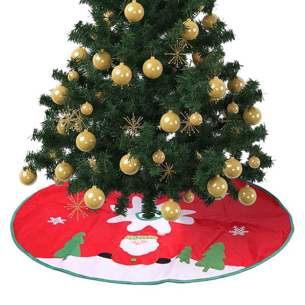 

christmas decorations tree skirt santa claus applique non-woven ornament