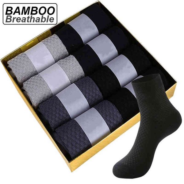 

ztoet brand men's bamboo fiber black business breathable deodorant compression men long socks big size eu38-48