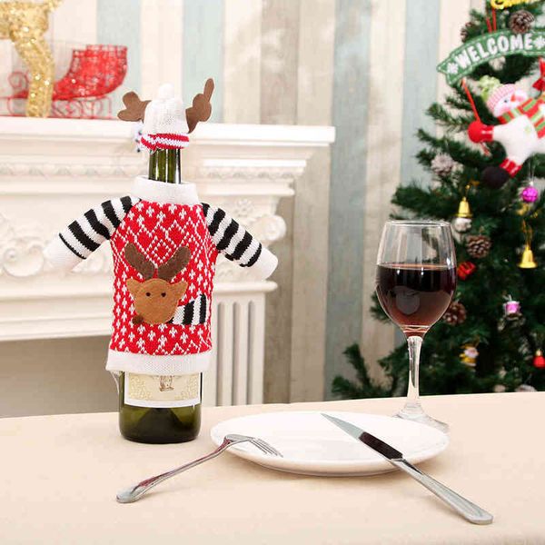 

christmas elk red wine bottle set champagne daily necessities party supplies