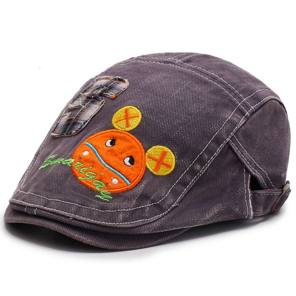 

children's hat baby beret cute cartoon cowboy hat spring and summer outdoor cap sunshade, Yellow