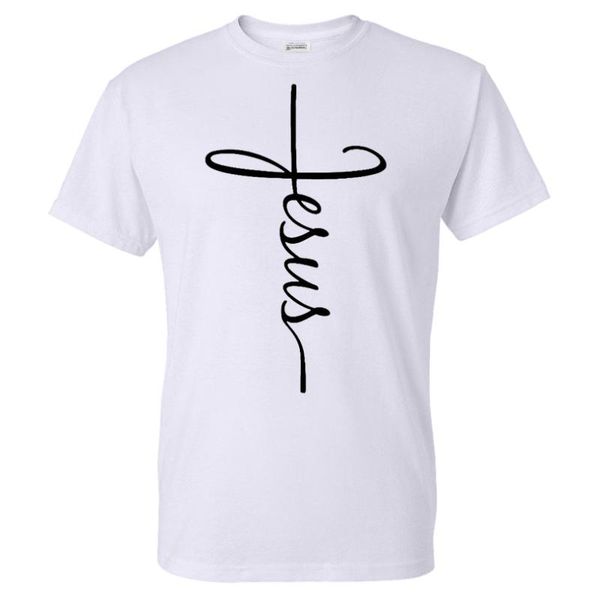 

men's t-shirts 2021 spring summer trendy jesus cruz t-shirt solid color art printed men's/women's casual o-neck streetwear co, White;black