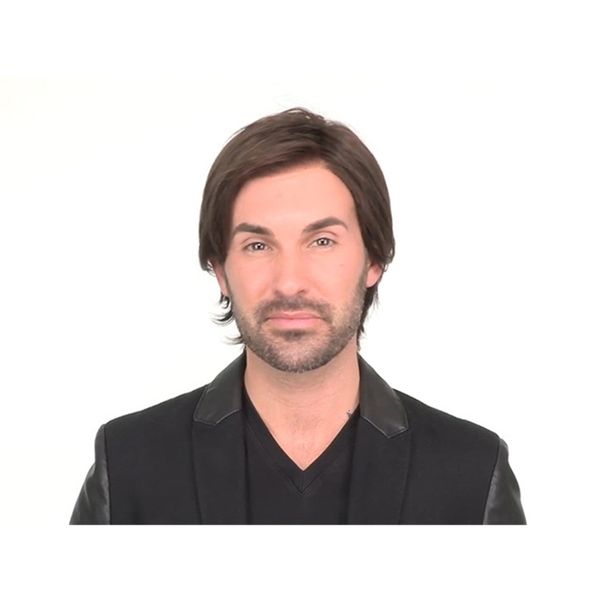 

breathable synthetic men's wigs short partial fashion high temperature silk chemical fiber, Black