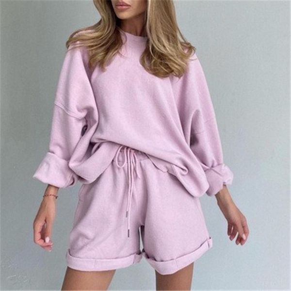 

women's tracksuits casual t shirts sets women summer short sleeve shorts suit soft comfortable and simple female two piece set outfit, Gray