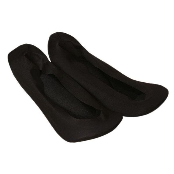 

sports socks women boat fashion comfortable ice silk sponge cushion massage invisible non slip yoga sockszi, Black