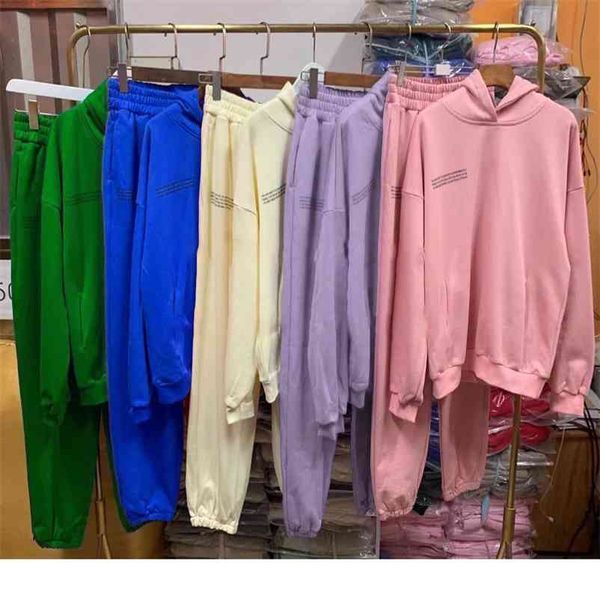 Solid Cotone con cappuccio con cappuccio con cappuccio con cappuccio dei pantaloni joggers da donna tracce da donna tracce di set di pantaloni per la tuta per le tude di sudorazione femminile primaverile 210727