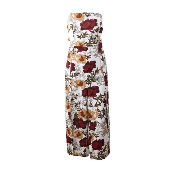 

women's jumpsuits & rompers women summer floral party jumpsuit, Black;white