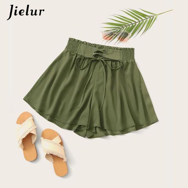 

shorts women summer elastic high waist wide leg solid color casual loose cool korean fashion all-match vestidos women's, White;black