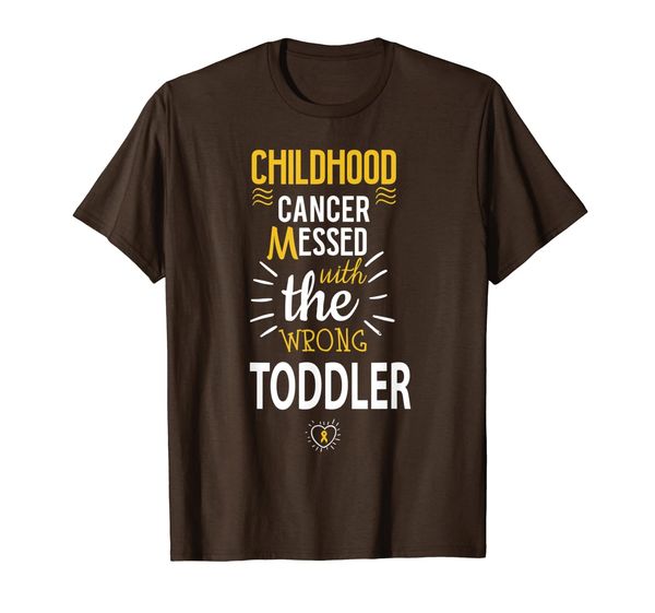 

childhood cancer messed with the wrog toddler awareness t-shirt, White;black