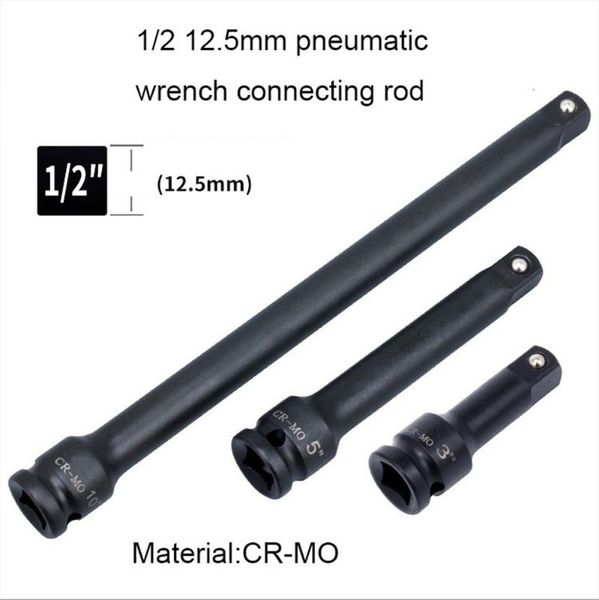 

hand tools cr-mo pneumatic drive socket wrench 1pc 1/2" 12.5mm 3"/5"/10" extension bar black rod tool auto repair