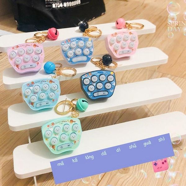 

dhl shipping fidget toys pendant mini pocket whack-a-mole game decompressions function key cute cartoon creative game gift keychain