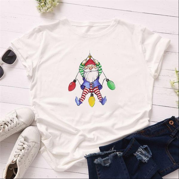 

funny women womens t shirt clown santa christmas tshirts girls ladies female spoof graphic tees clothes, White