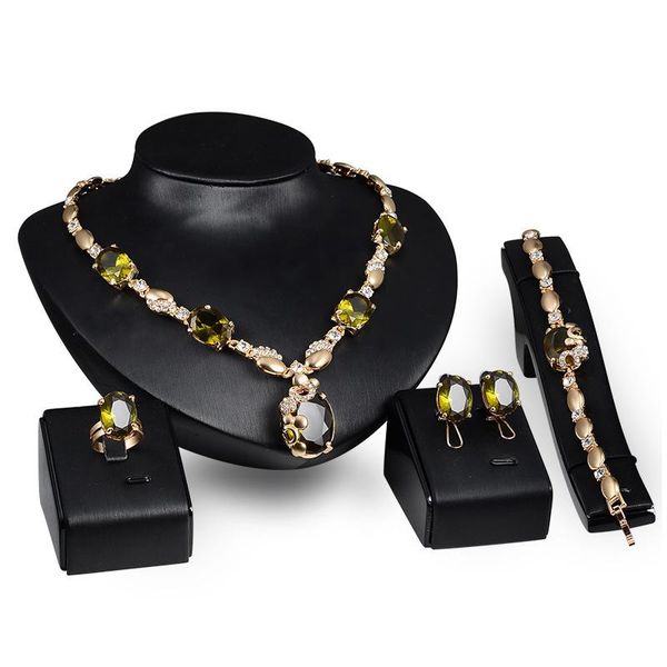 

earrings & necklace farlena jewelry fashion crystal bangle ring for women african dubai bridal sets, Silver