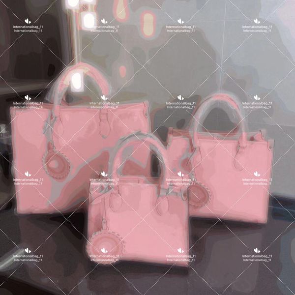 

pink on the go designer classic shopping bags, full leather handbag, women's fashion big double-sided print, different styles, large ca