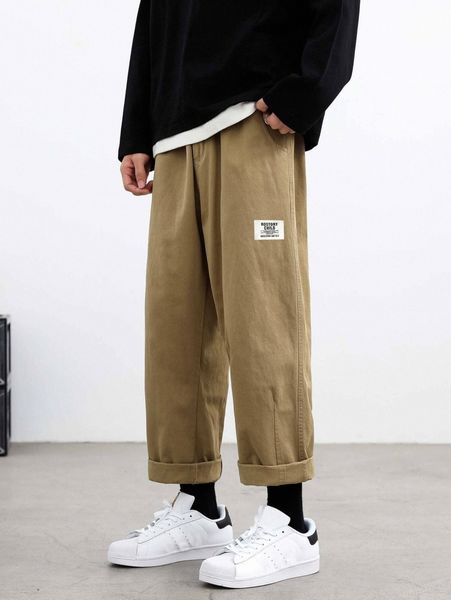 

men letter patched pants t0tw#, Black