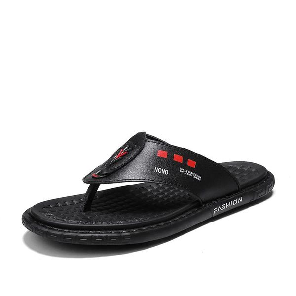 

slippers sandale hombre roman sandal para sandals-men herren for erkek ete classic rasteira work outdoor genuine verano rope 2021 beach, Black