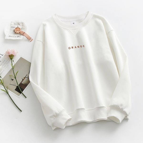 

embroidered sweater women's spring and autumn thin capless 2021 new loose korean round neck pullover long sleeve top, Black