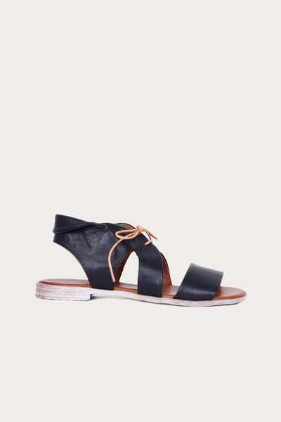 

sandals women's black leather flat