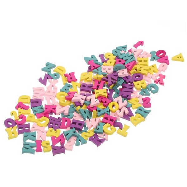 

fridge magnets 200pcs english letter wooden slices diy material chips (random mixed)