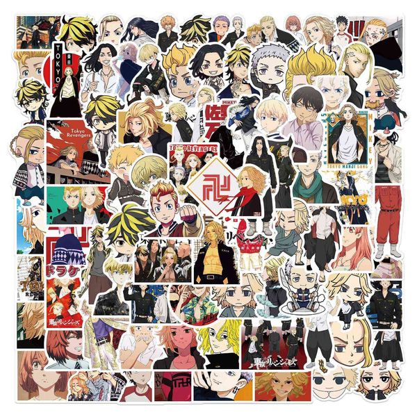 

10/50/100 pÃ§s anime tÃ³quio revengers adesivos estÃ©tica guitarra portÃ¡til bagagem telefone Ã prova dwaterproof Ã¡gua graffiti adesivo decalque