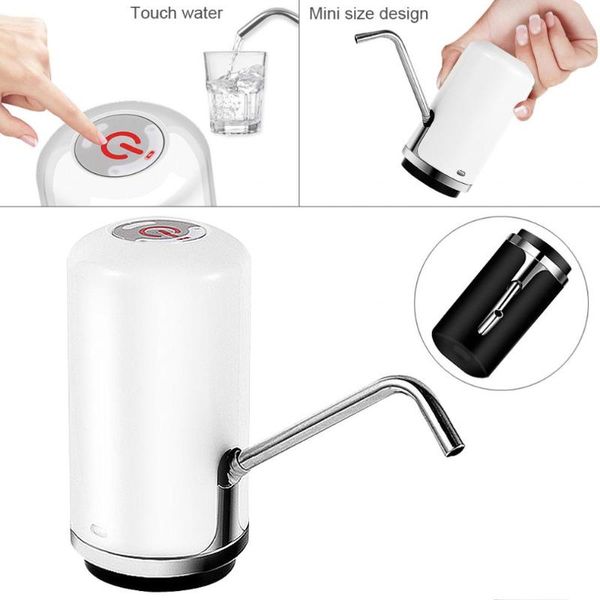 

water pumps portable push-button wireless rechargeable electric water pump intelligent pump with usb cable and indicator light