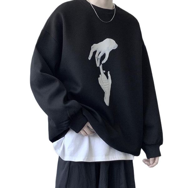 

men's hoodies & sweatshirts 2021 fashion simple hip-hop men's hoodie hong kong style youth campus student wear comfortable jacket, Black