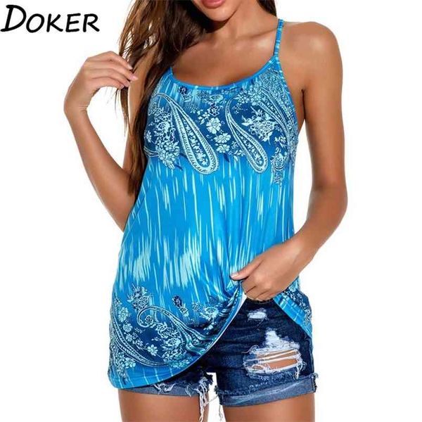 

summer print oversized t shirt women o-neck sleeveless plus size casual vintage ops streetwear ee femme 210708, White