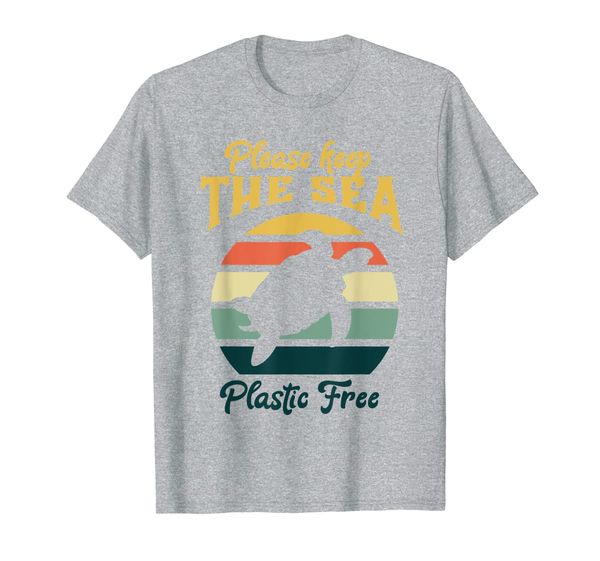 

please keep the sea plastic t-shirt, White;black