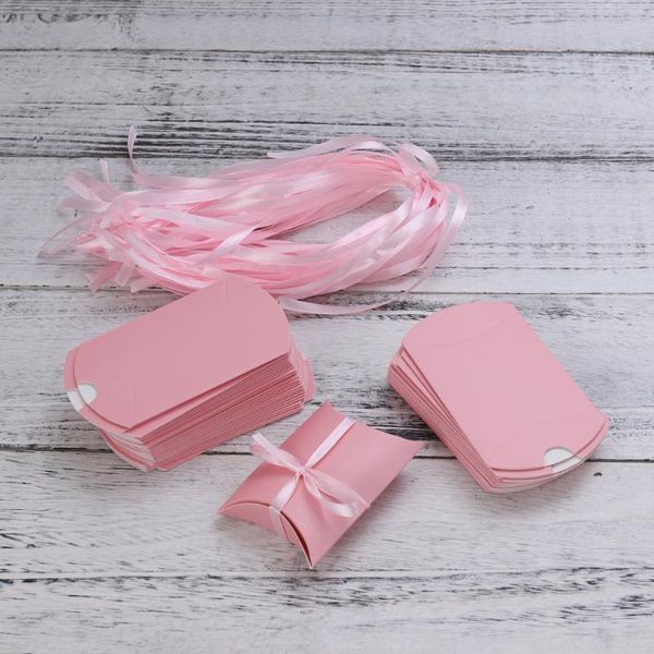 

gift wrap 100pcs/50 sets creative wedding paper candy box lovely pillow shape color packaging treats goodies boxes party suppli