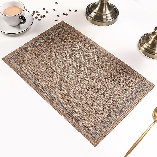 

mats & pads pvc simple style oil water resistant non-slip kitchen placemat insulation pad dish coffee cup table mat home decor 51088