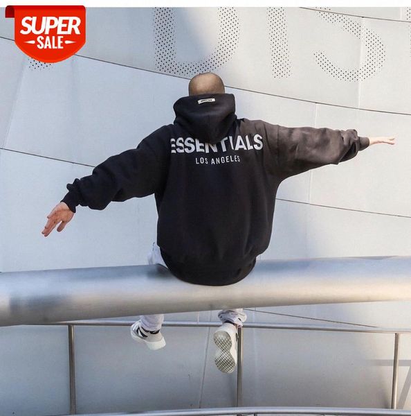 

fear of god eentials reflective fogoversized hoodie sweatshirt #105f, Black