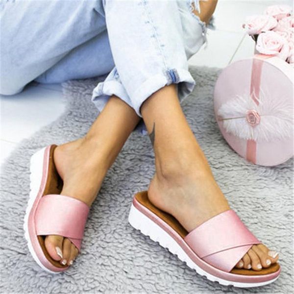 

womens fashion wedges shoes open toe thick bottom roman slippers beach sandals simple slope heel increased lady, Black