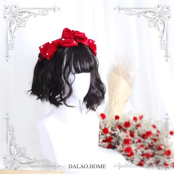 

other event & party supplies make up short black curly wavy hair cosplay wig ancient lady women's hairstly accessories