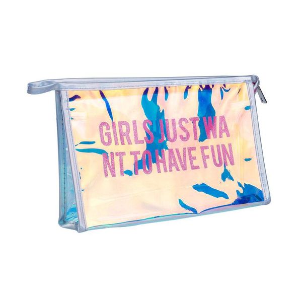 

laser pvc toiletry bag organizer travel beauty supplies zipper wash clear makeup tote handbags case cosmetic bags & cases